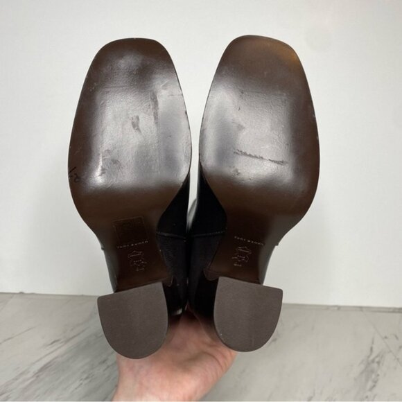 Tory Burch Dark Brown Leather Heeled Tall Boot 6M - Picture 15 of 16